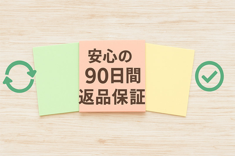 90日間返品保証
